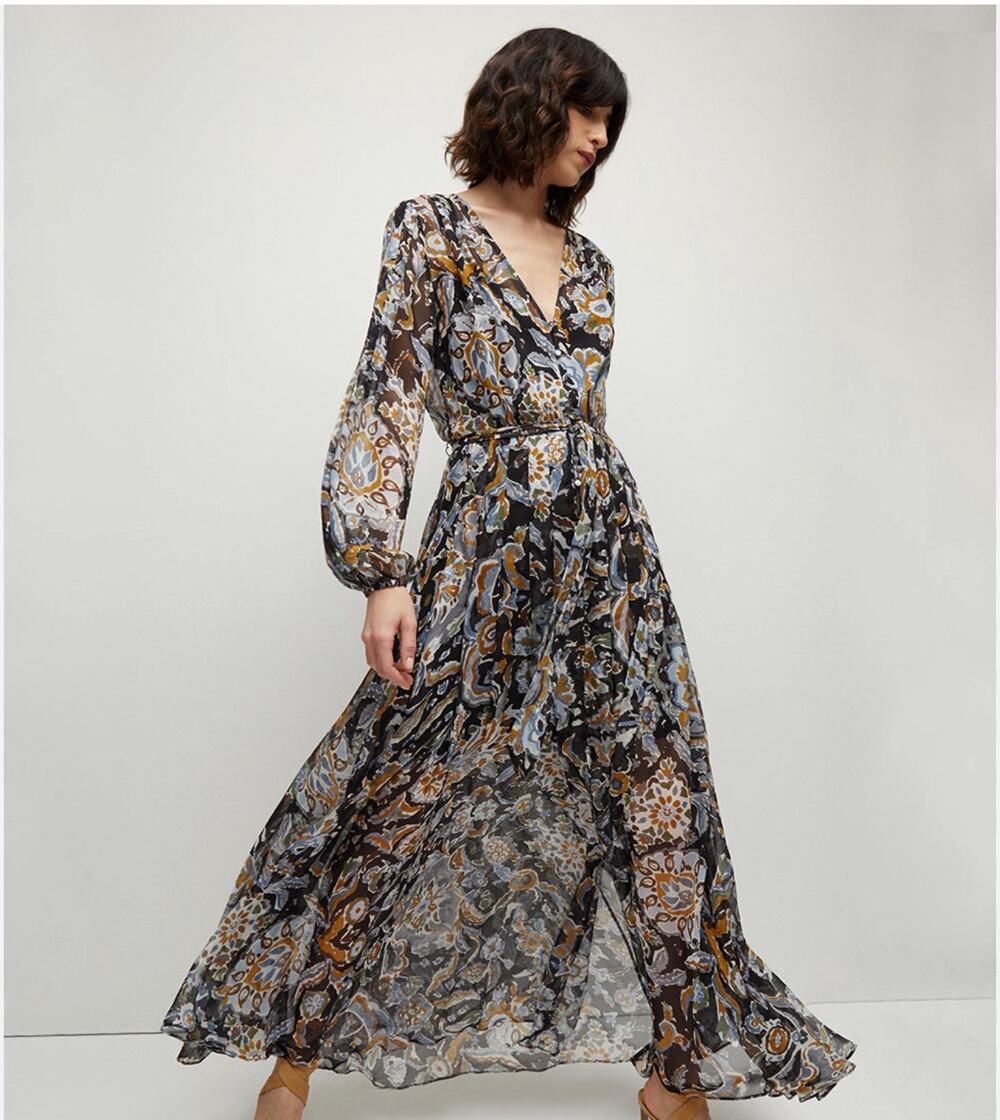 Veronica Beard Elvita Brushstroke Maxi Size 0